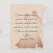 Geen Kinderen bij de bruiloft Dancing Couple Enclo Informatiekaartje (Voorkant)