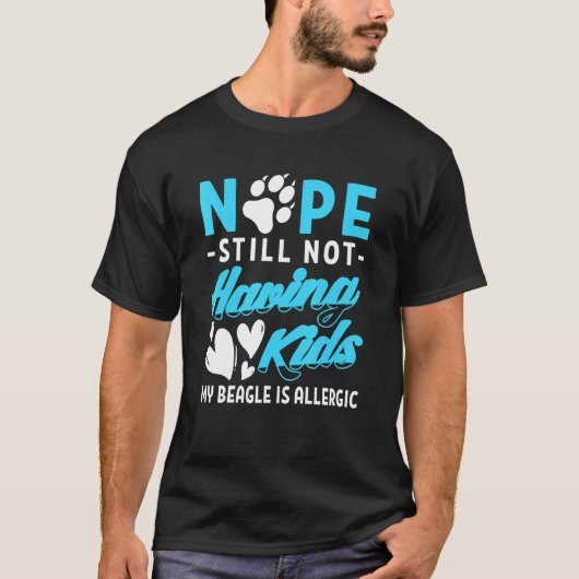 Geen Kinderen in mijn beagle T-shirt (Voorkant)