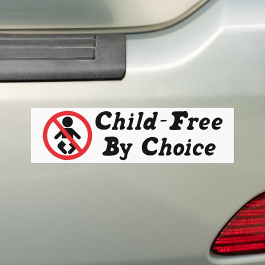 Geen kinderen naar keuze bumpersticker (Op auto)