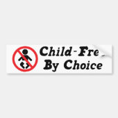 Geen kinderen naar keuze bumpersticker (Voorkant)