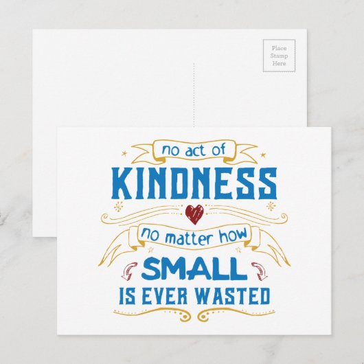 Geen Kindness-wet Briefkaart (Voorkant / Achterkant)