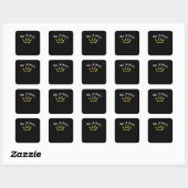 Geen Kings Klassieke Retro Koele Stijl Vierkante Sticker (Vel)