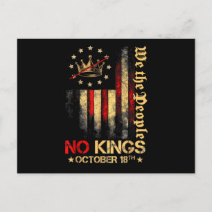 Geen Kings Vintage Amerika Vlag 1776 Oktober 18 Briefkaart