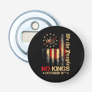 Geen Kings Vintage Amerika Vlag 1776 Oktober 18 Button Flesopener