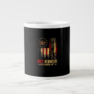 Geen Kings Vintage Amerikaanse Vlag 1776 Grote Koffiekop