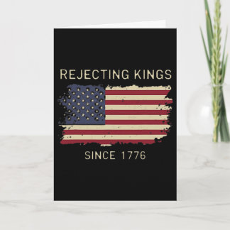 Geen Kings Vintage Patriottisch Vrijheid Vrijheid  Kaart