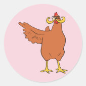 Geen kip hier ronde sticker (Voorkant)