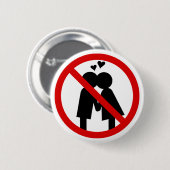 Geen Kisses Anti-Valentijnsdag Button (Voorkant /achterkant)