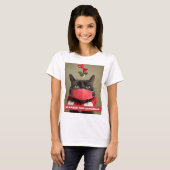 Geen Kisses deze kerstkat in het gezichtsmasker T-shirt (Voorkant volledig)