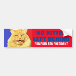 Geen kitten achtergelaten pompoen voor President 2 Bumpersticker