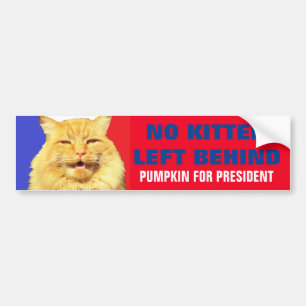 Geen kitten achtergelaten pompoen voor President 2 Bumpersticker