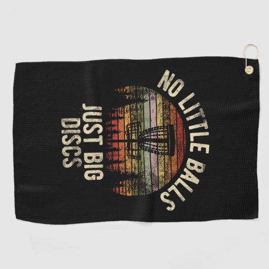 Geen kleine ballen alleen maar grote diskettes, ri golfhanddoek (Horizontaal)