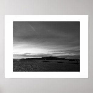 Geen kleuren in de Sky Zwart-wit Fotografie Poster