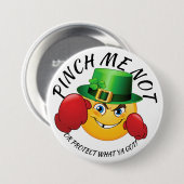 Geen knijpen St. Patrick's Day Button (Voorkant /achterkant)