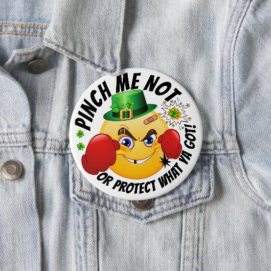 Geen knijpen St. Patrick's Day Button (In situ)