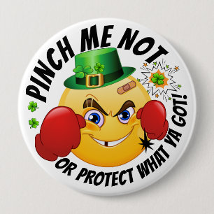 Geen knijpen St. Patrick's Day Button