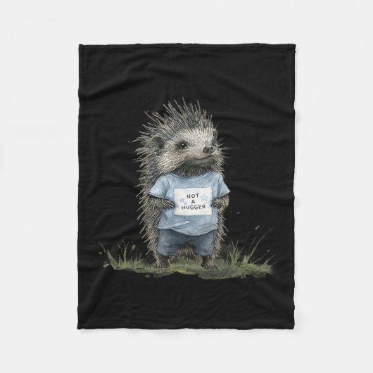 Geen Knuffel Egel Fleece Deken (Voorkant)