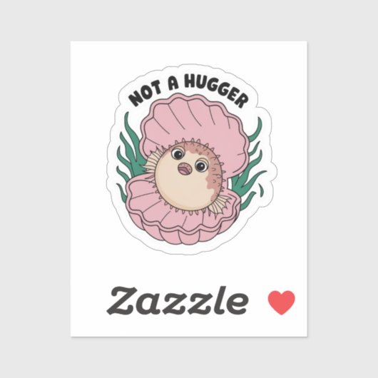 Geen knuffelaar, cactus, grenzen stellen sticker (Vel)