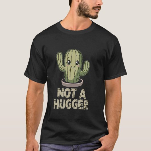 Geen Knuffelaar Grappige Cactus 02 T-shirt (Voorkant)