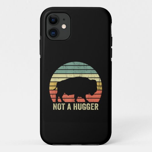 Geen Knuffelaar Grappige Yellowstone Bizon Intro Case-Mate iPhone Case (Achterkant)