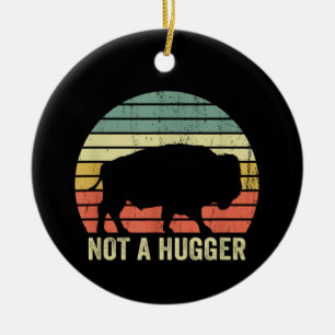 Geen Knuffelaar Grappige Yellowstone Bizon Intro Keramisch Ornament