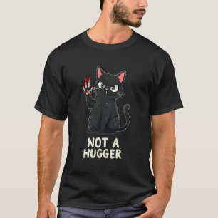 Geen Knuffelaar Kat Introvert Katten Grap T-shirt