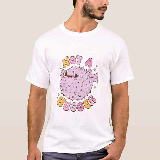 Geen knuffelaar kogelvis t-shirt (Voorkant)