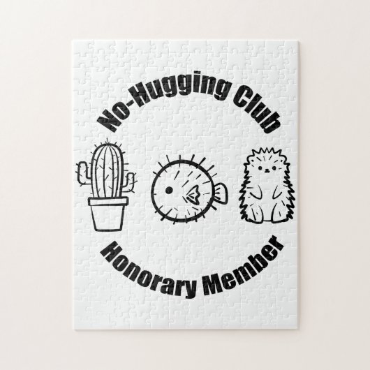 Geen knuffelclub legpuzzel (Verticaal)