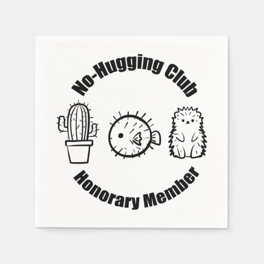 Geen knuffelclub servet (Voorkant)