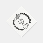 Geen knuffelclub servet (Hoek)