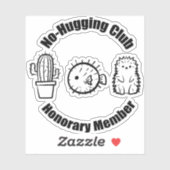 Geen knuffelclub sticker (Vel)