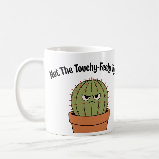 Geen knuffeltype cactus | Grappige introvert Koffiemok (Links)