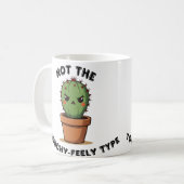 Geen knuffeltype cactus | Grappige introvert Koffiemok (Voorkant links)