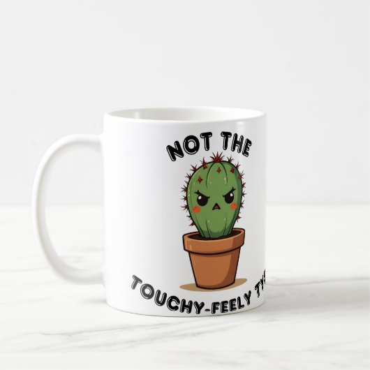 Geen knuffeltype cactus | Grappige introvert Koffiemok (Links)