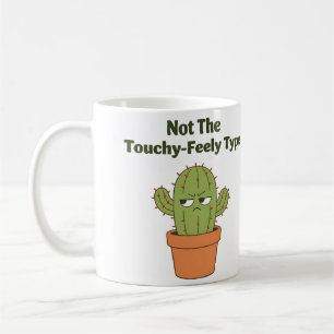 Geen knuffeltype cactus Grappige introvert Koffiemok