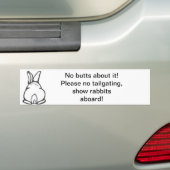Geen knuppels. Stomme kont zonder kleermakerswerk. Bumpersticker (Op auto)