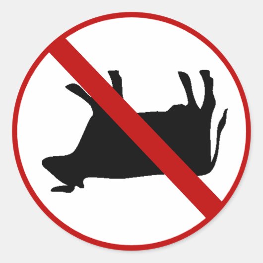 GEEN Koe uitzetten! Ronde Sticker (Voorkant)