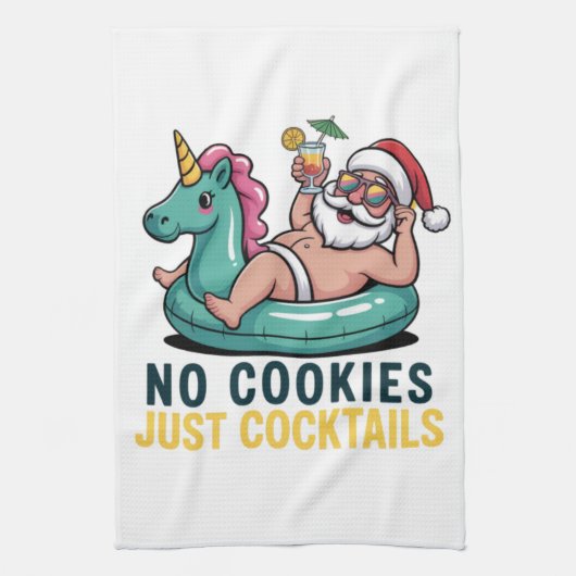 Geen koekjes alleen maar met kerst van de kerststa theedoek (Verticaal)