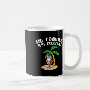Geen koekjes, alleen staarten Santa Palmboom Kerst Koffiemok