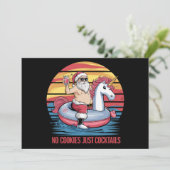 Geen koekjes cocktails Kerstmis in juli Kerstmis Kaart (Staand voorkant)