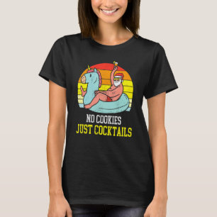 Geen koekjes, gewoon cocktails Kerstmis Sinterklaa T-shirt