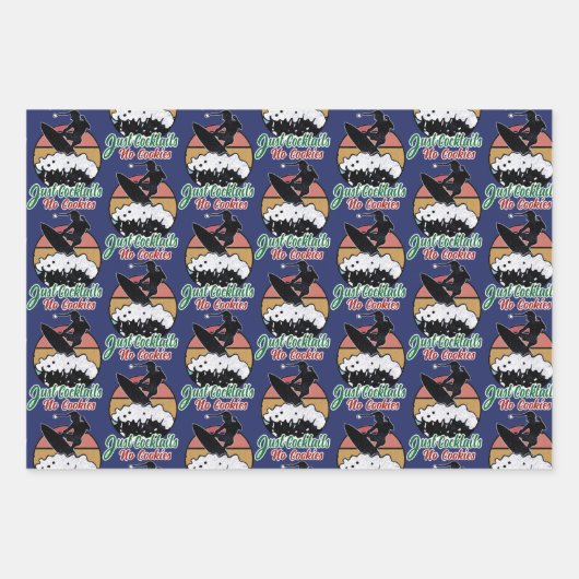 Geen koekjes gewoon Cocktails  Retro Surfer Inpakpapier Vel (Voorkant)