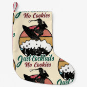 Geen koekjes gewoon Cocktails  Retro Surfer Kleine Kerstsok (Voorkant)