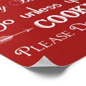 Geen koekjes, verstoort geen rood Poster (Hoek)