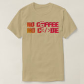 Geen koffie-code t-shirt (Design voorkant)