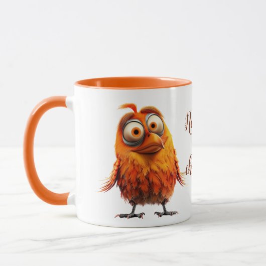Geen koffie, geen chirping Funny Bird Mok (Links)