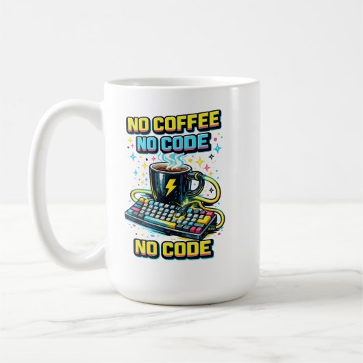 Geen Koffie Geen Code Koffiemok (Links)