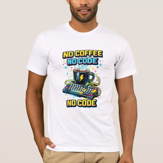 Geen Koffie Geen Code T-shirt (Voorkant)