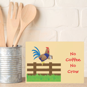 Geen koffie geen kraai Haan Fotoplaat