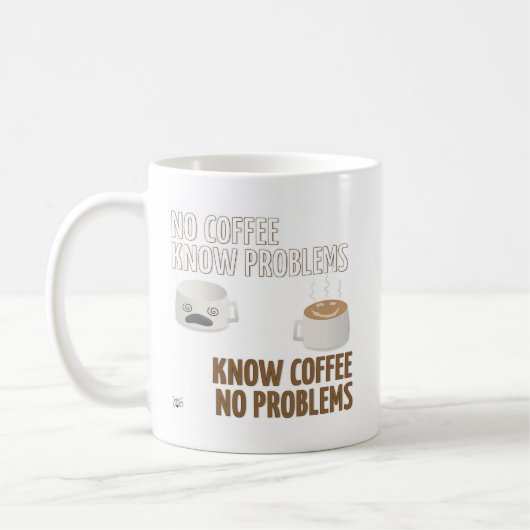 Geen koffie, geen problemen koffiemok (Links)
